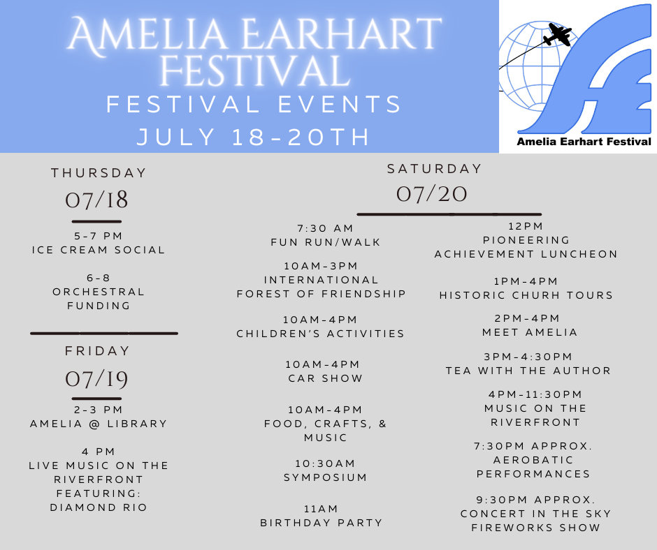 Amelia Earhart Festival Event list