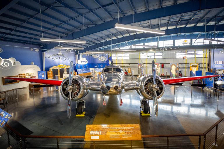 Muriel airplane in the Amelia Earhart Hangar Museum